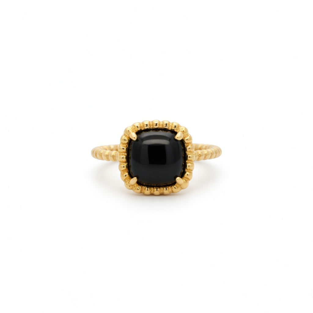 R4701YBO — Yellow Gold Blue Gemstone & Diamond Ring by Albert David Pearls & Gems Inc.