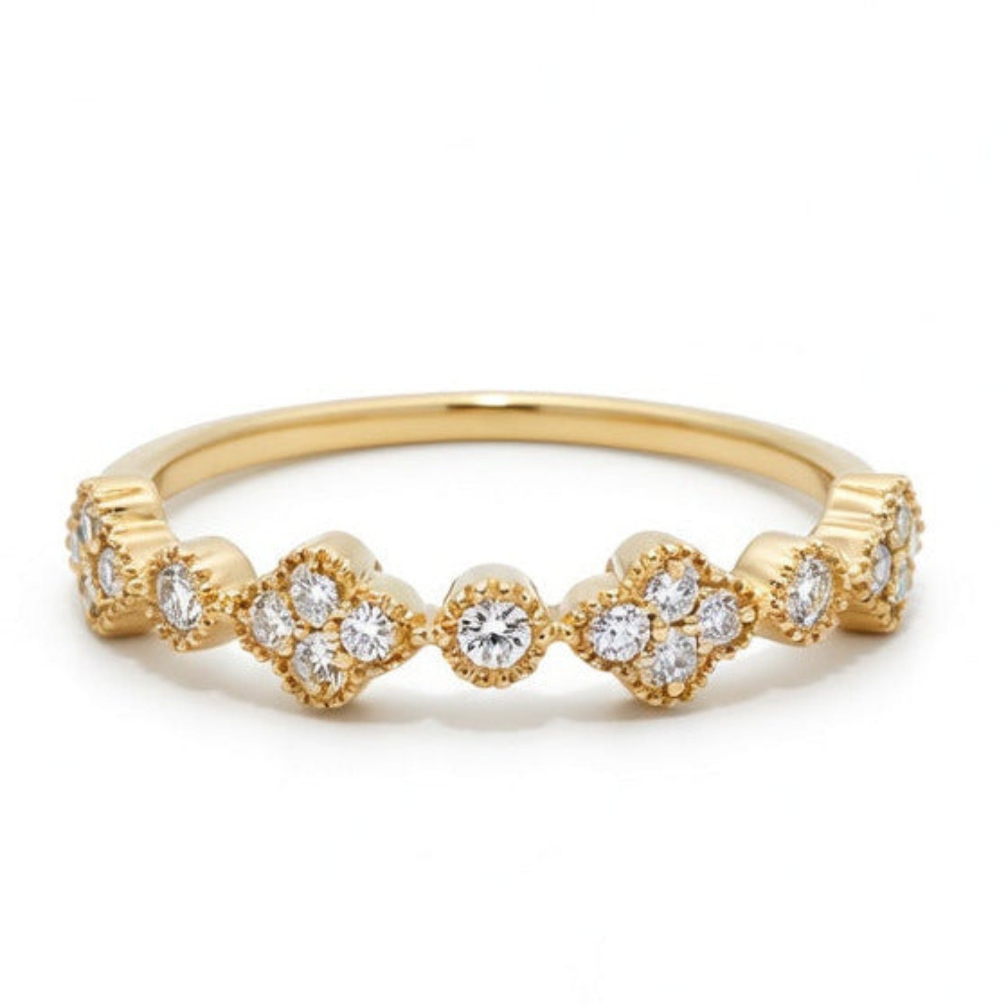 R4704Y — Yellow Gold Diamond Ring by Albert David Pearls & Gems Inc.