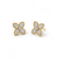 E4707Y — Yellow Gold Diamond Earrings by Albert David Pearls & Gems Inc.