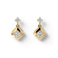 E4722Y — Yellow Gold Diamond Earrings by Albert David Pearls & Gems Inc.