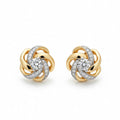 E4723Y — Yellow Gold Diamond Earrings by Albert David Pearls & Gems Inc.