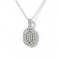 P4715W — White Gold Diamond Pendant by Albert David Pearls & Gems Inc.
