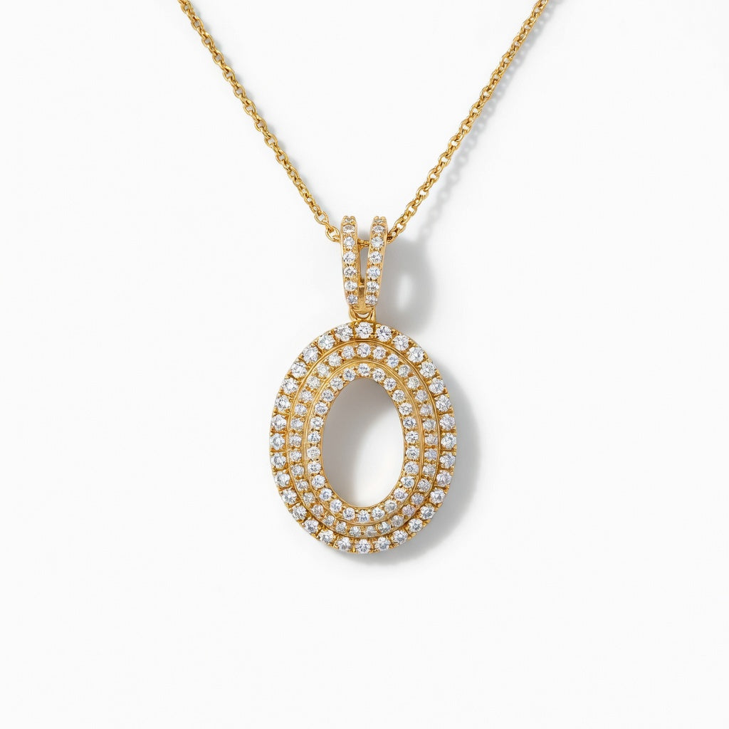 P4720Y — Yellow Gold Diamond Pendant by Albert David Pearls & Gems Inc.