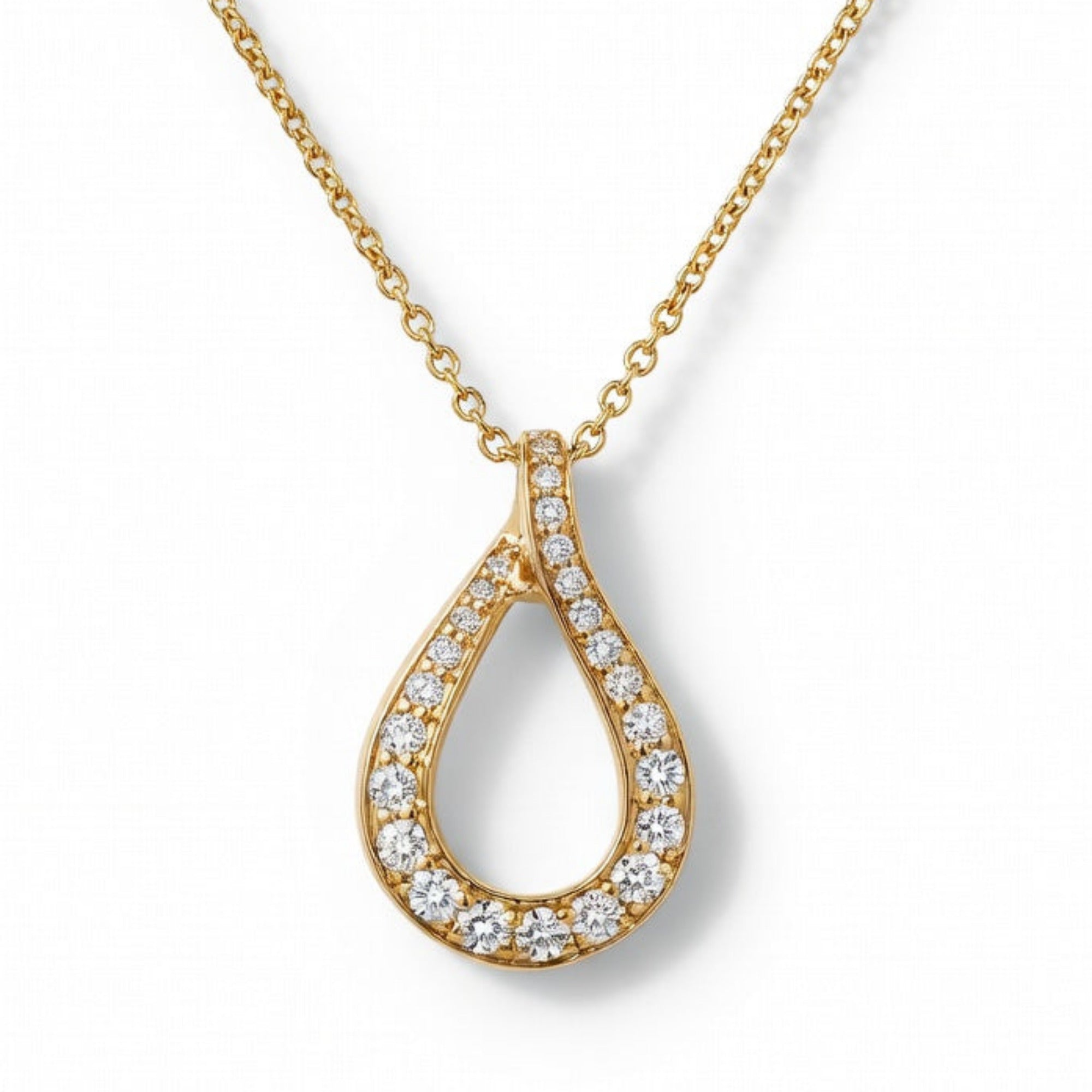P4731Y — Yellow Gold Diamond Pendant by Albert David Pearls & Gems Inc.