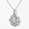 P4732W — White Gold Diamond Pendant by Albert David Pearls & Gems Inc.