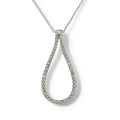 P4735W — White Gold Diamond Pendant by Albert David Pearls & Gems Inc.