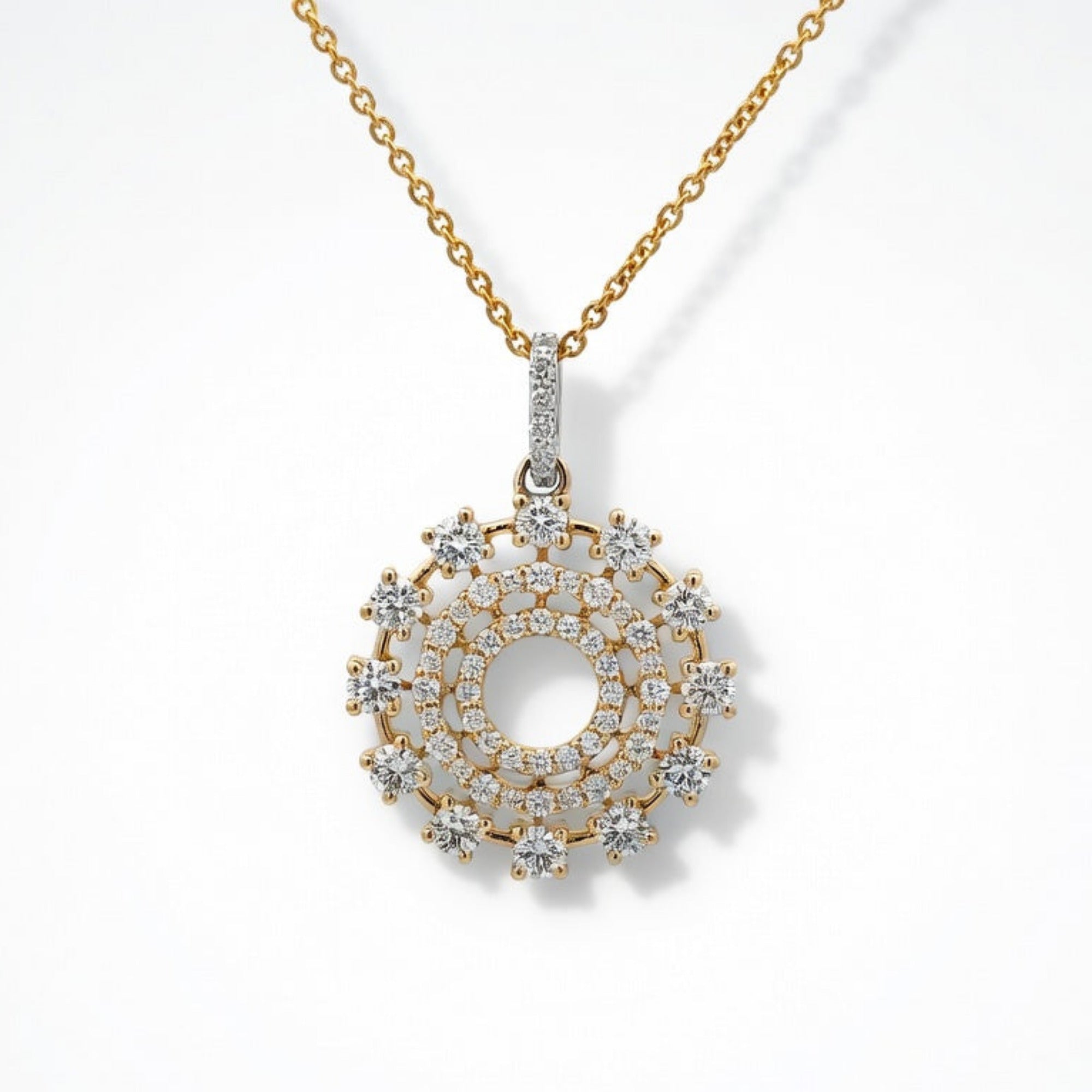 P4736Y — Yellow Gold Diamond Pendant by Albert David Pearls & Gems Inc.