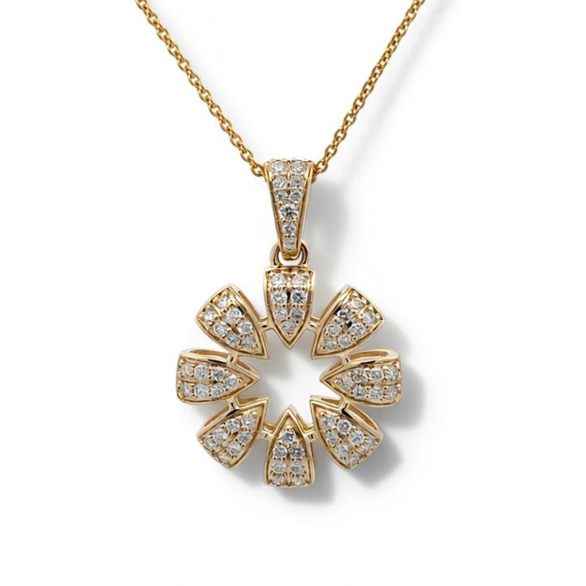 P4741Y — Yellow Gold Diamond Pendant by Albert David Pearls & Gems Inc.