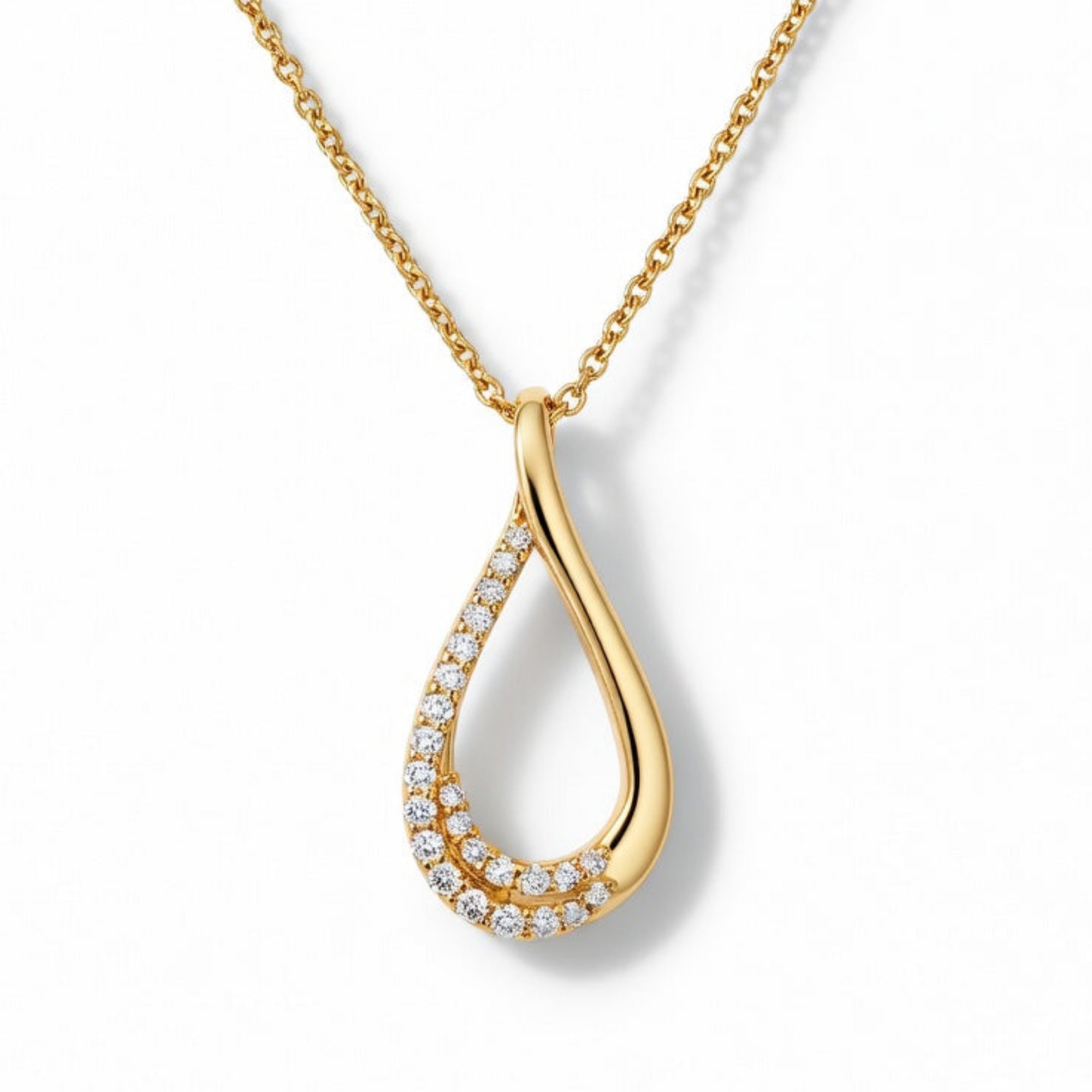 P4742Y — Yellow Gold Diamond Pendant by Albert David Pearls & Gems Inc.
