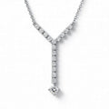 P4746W — White Gold Diamond Pendant by Albert David Pearls & Gems Inc.