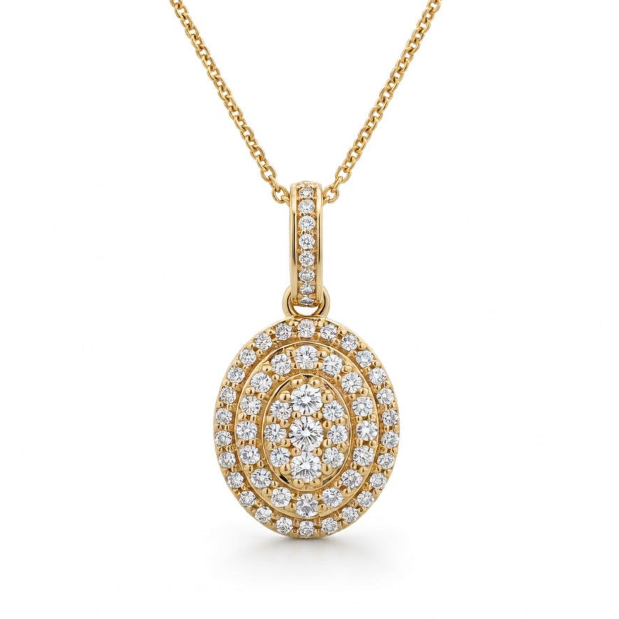 P4750Y — Yellow Gold Diamond Pendant by Albert David Pearls & Gems Inc.