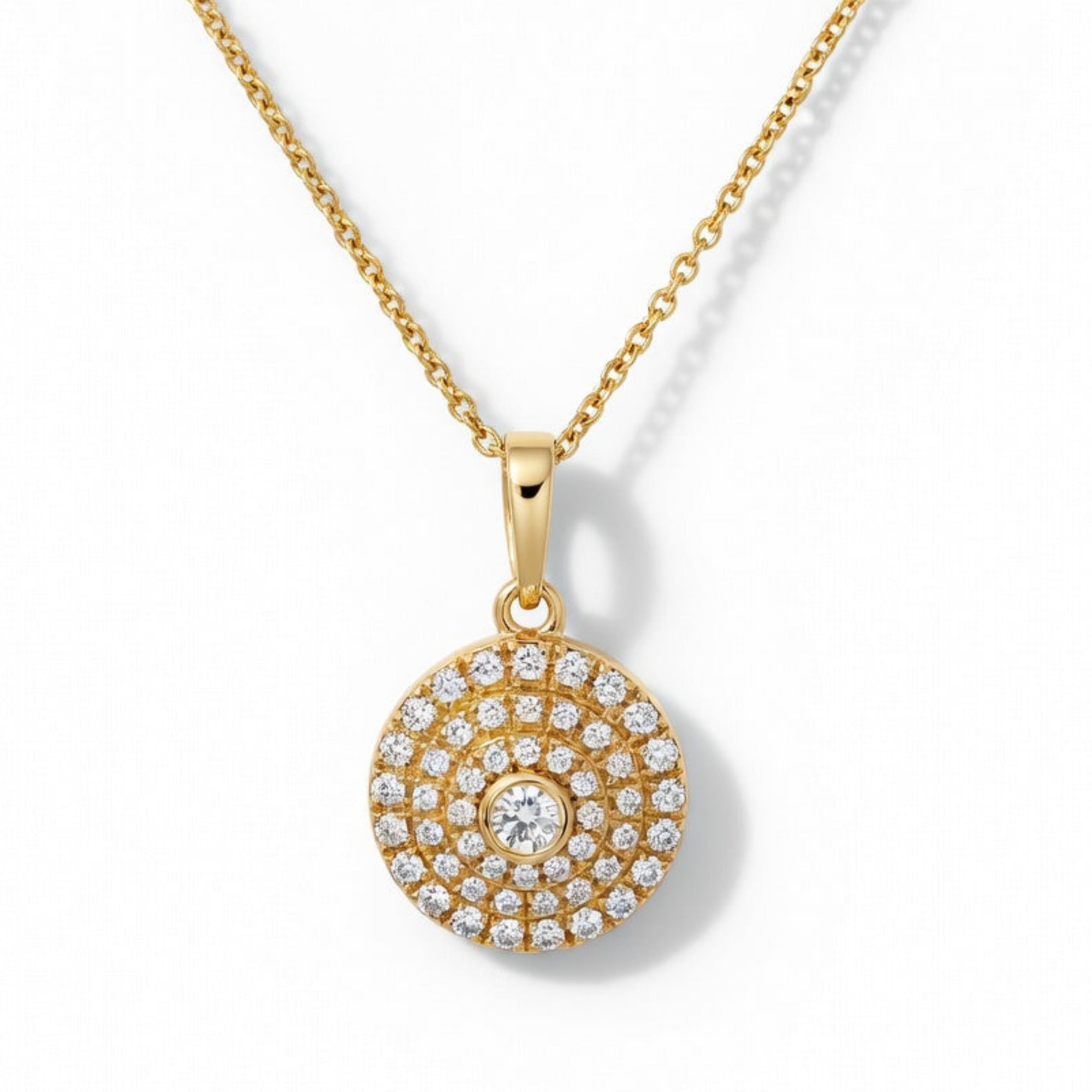 P4751Y — Yellow Gold Diamond Pendant by Albert David Pearls & Gems Inc.