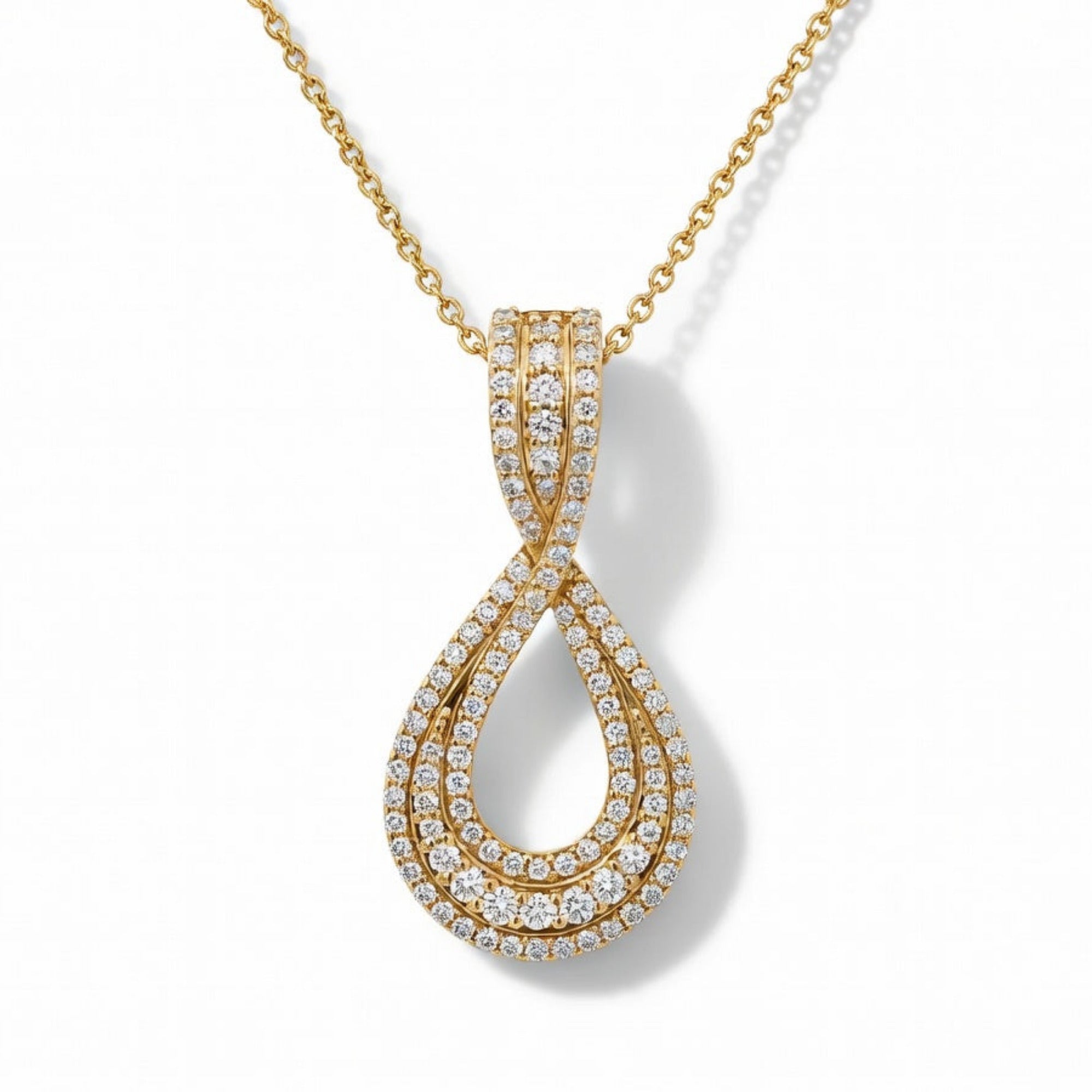 P4752Y — Yellow Gold Diamond Pendant by Albert David Pearls & Gems Inc.