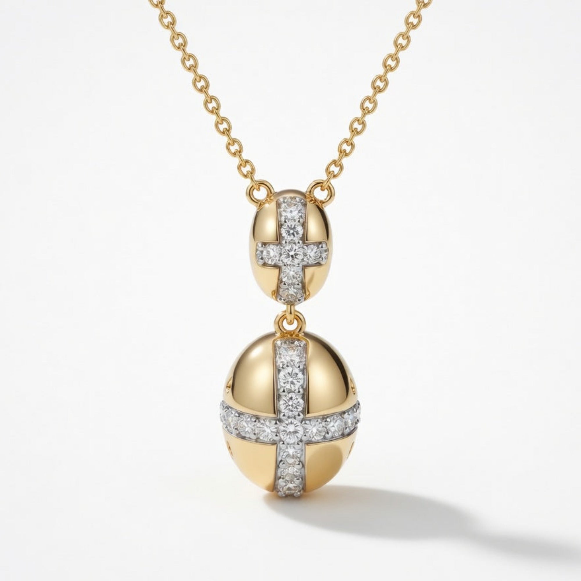 P4753Y — Yellow Gold Diamond Pendant by Albert David Pearls & Gems Inc.