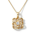 P4754Y — Yellow Gold Diamond Pendant by Albert David Pearls & Gems Inc.