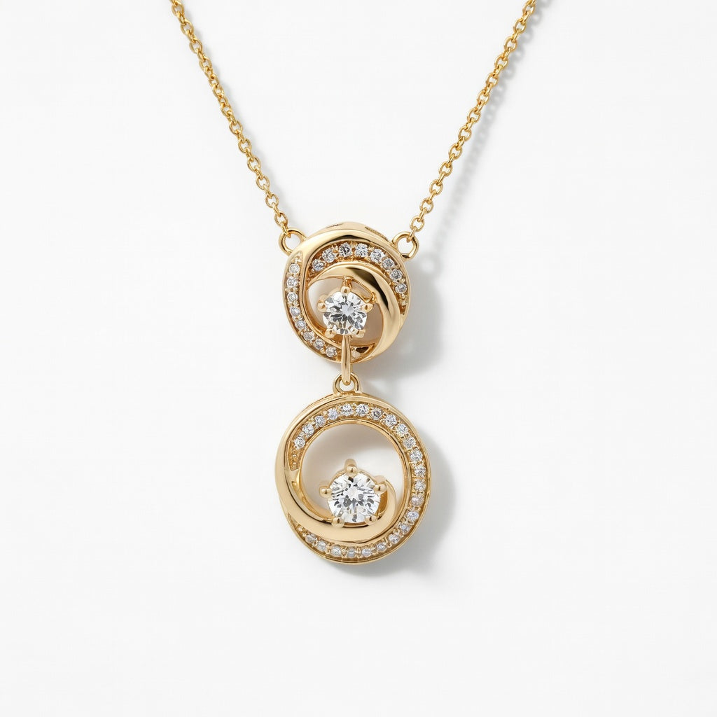 P4756Y — Yellow Gold Diamond Pendant by Albert David Pearls & Gems Inc.