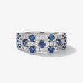 R4703WS — White Gold Natural Sapphire & Diamond Ring by Albert David Pearls & Gems Inc.