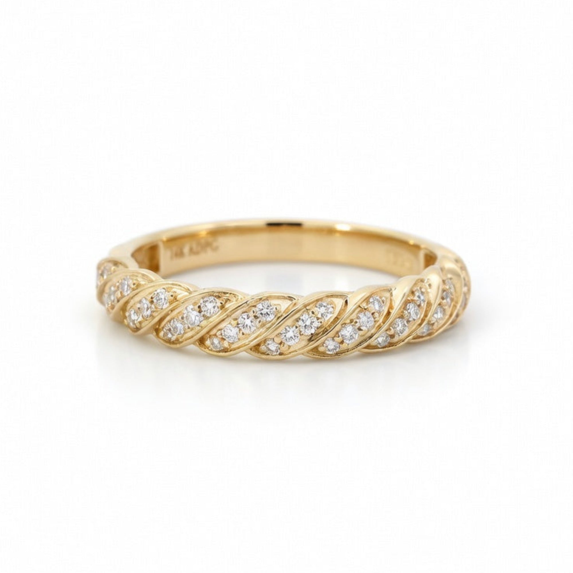 R4763Y — Yellow Gold Diamond Ring by Albert David Pearls & Gems Inc.