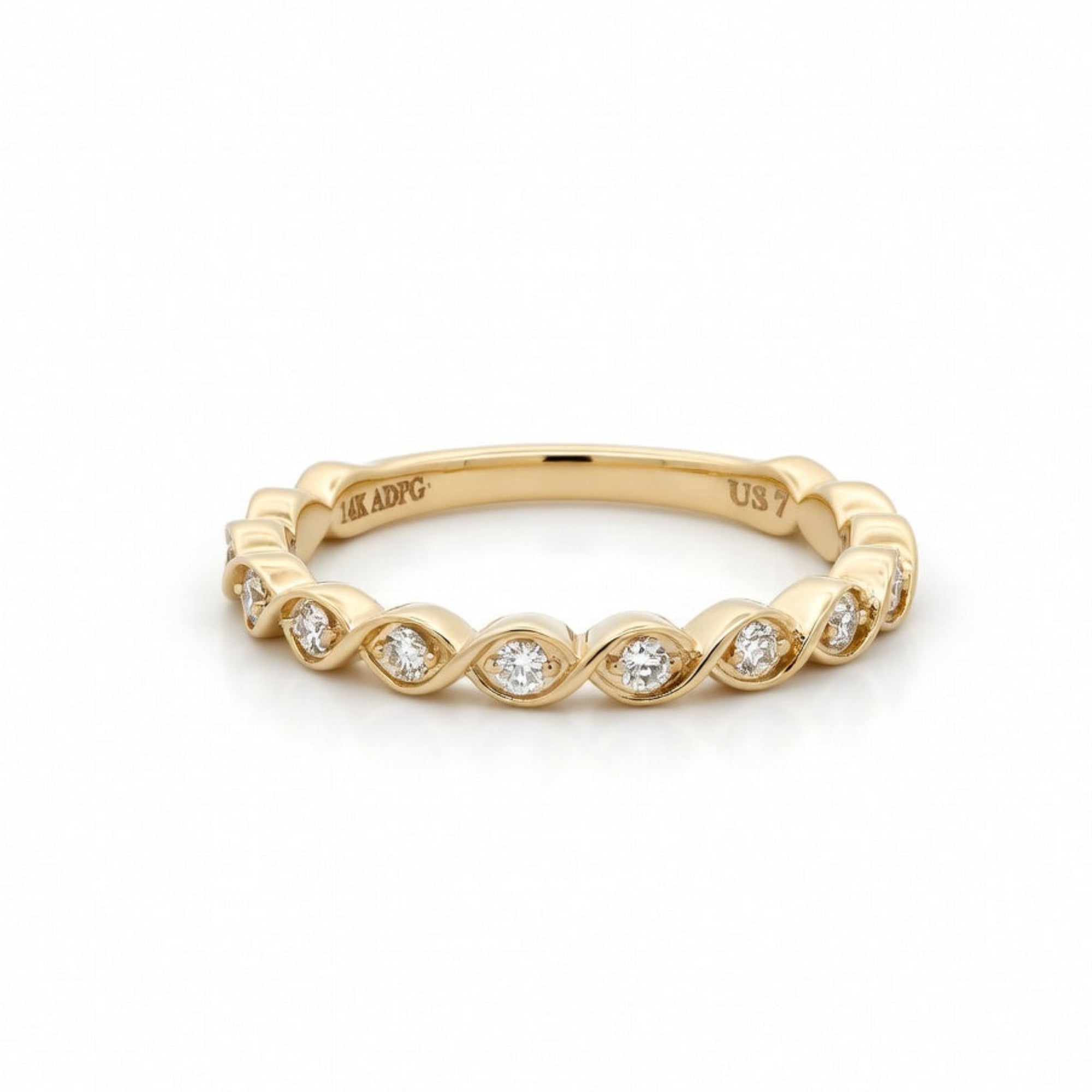 R4764Y — Yellow Gold Diamond Ring by Albert David Pearls & Gems Inc.