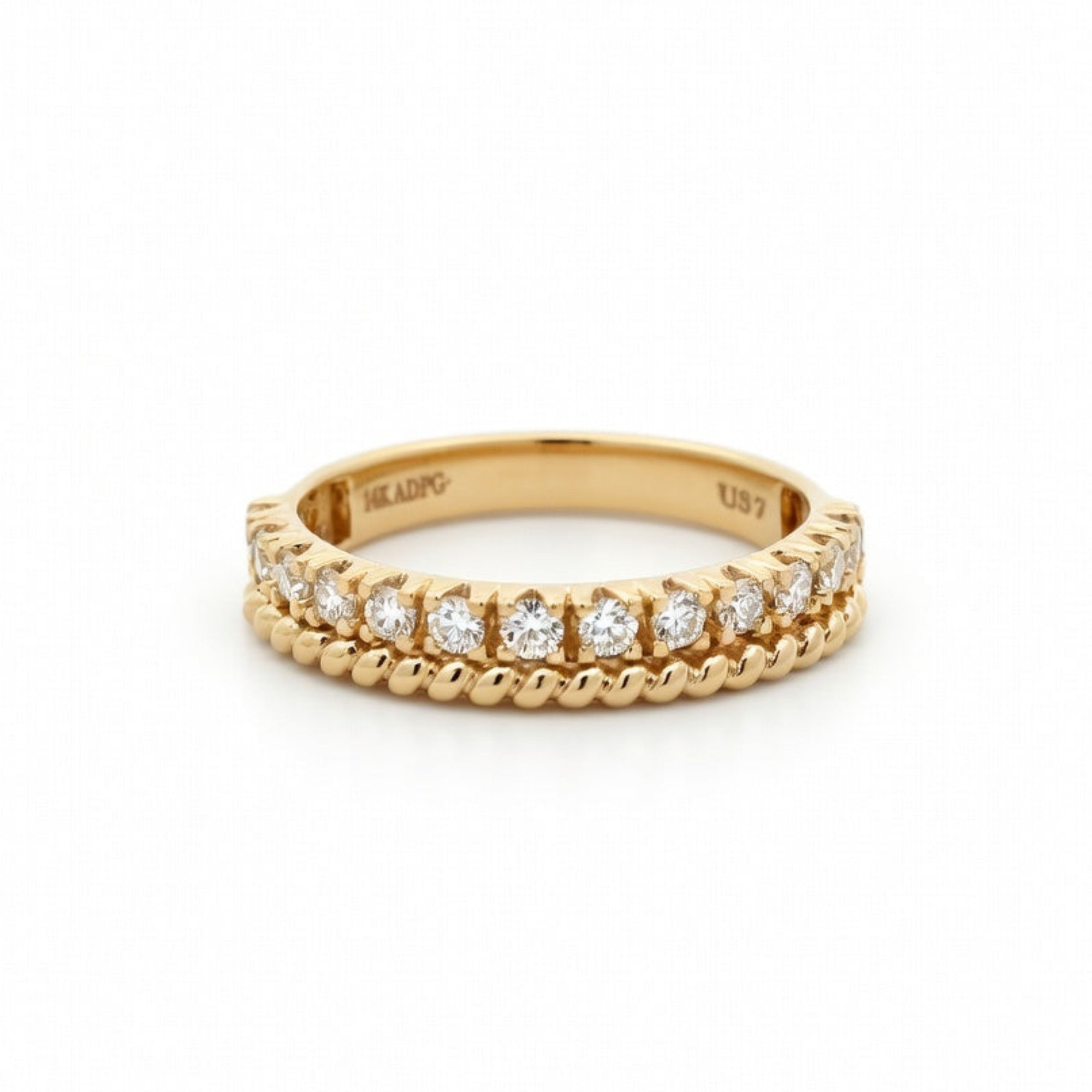 R4767Y — Yellow Gold Diamond Ring by Albert David Pearls & Gems Inc.