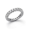 R4710W — White Gold Diamond Stretch Eternity Ring by Albert David Pearls & Gems Inc.