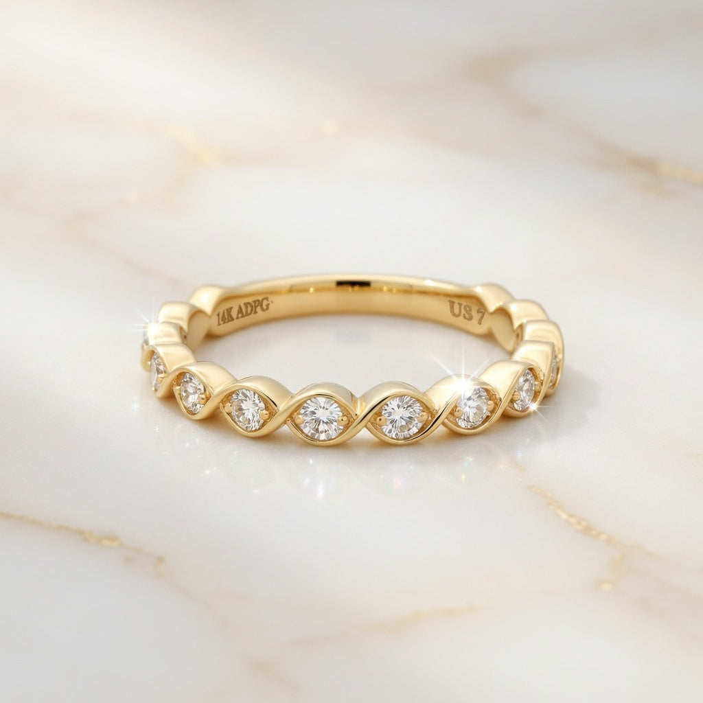 ADPG 14K hallmark on ring — Est. 1981